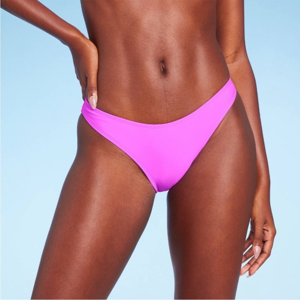 NWT Wild Fable Scoop Front High Waist High Leg Cheeky Bikini Bottom